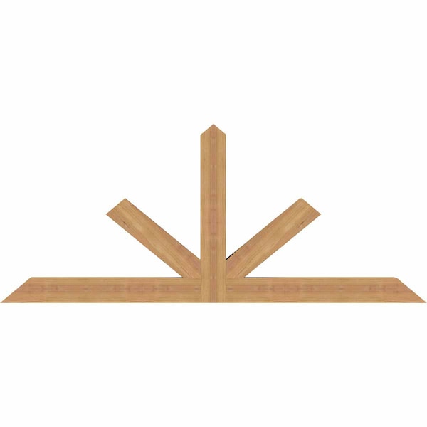 Ekena Millwork Saratoga Timber Gable Bracket, Western Red Cedar, 60"W x 25"H x 3 1/2"D x 3 1/2"F, 10/12 Pitch GBW060X25X0404SAR00SWR - main